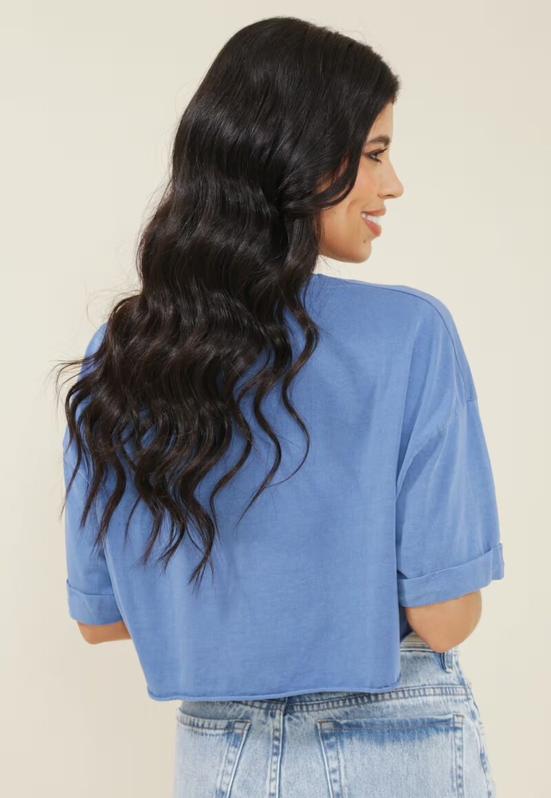 CAMISETA CROPPED MALHA ESTONADA SURF CLUB - Image 2
