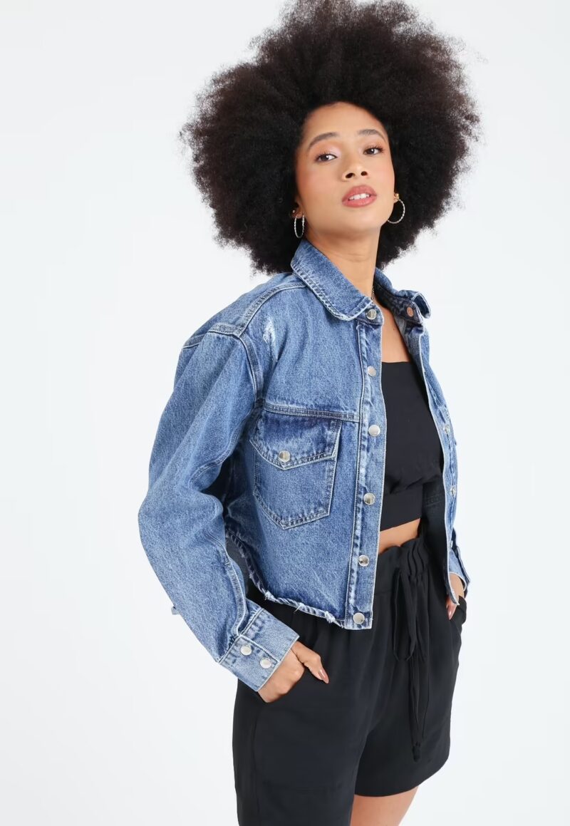 JAQUETA JEANS MANGA LONGA MULLET - Image 2