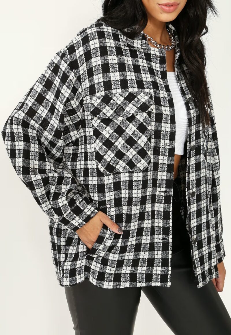 OVERSHIRT TWEED BOLSO FRENTE MANGA LONGA - Image 2