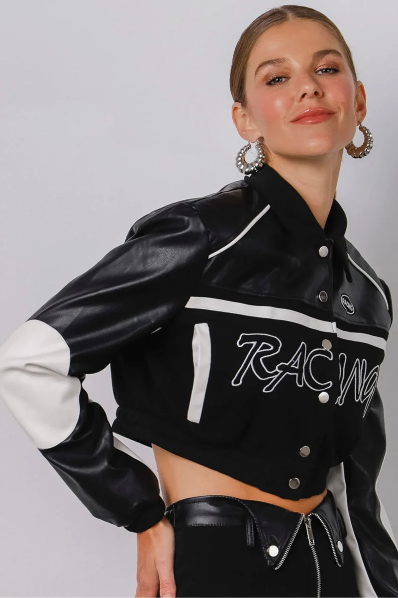 JAQUETA CROPPED MOTO RACING LIMA - Image 3